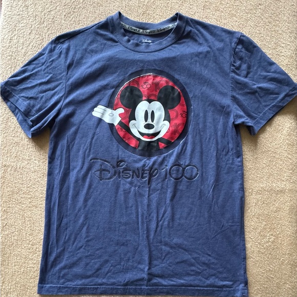 Disney 100 Blue and Red T-Shirt - Picture 1 of 5